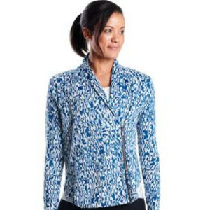 Oiselle Wazzie Merino Wool Jacquardigan Cardigan Sweater NWT Size 12